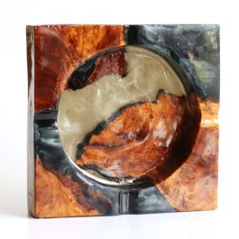 Olive Wood Ashtray-Tunisian Art Piece-World Class Gift