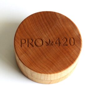 PRO420 Maple Wood Grinder- 2 Piece simple easy to use herb grinder