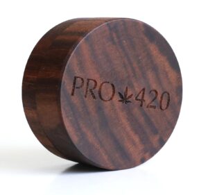 PRO420 Walnut Wood Grinder- 2 Piece simple easy to use herb grinder