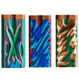 4″ Swivel Lid Etched Rainbow Dugouts & Pipes-One of a Kind