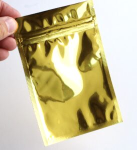 Gold Zip Lock Odor Proof Bag