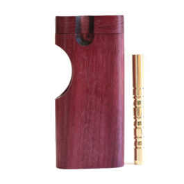 4″ Purple Heart Swivel Lid Dugout & One hitter pipe-American Made by Better Life-Locking Lid (Copy)